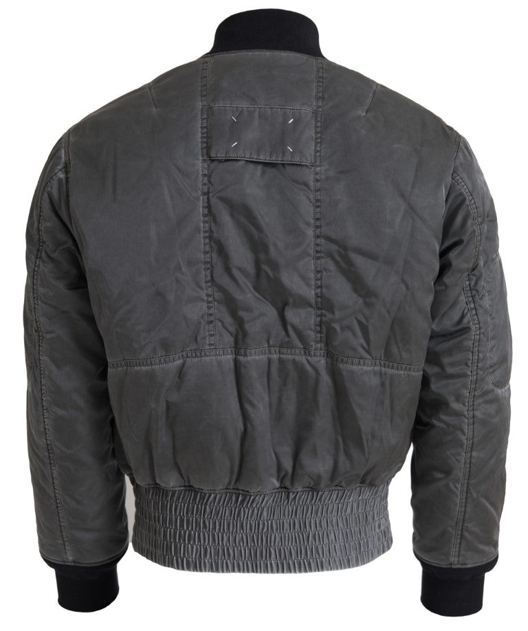 MM6 Maison Margiela Gray Bomber Zipper Pocket Sleeves Jacket -   -  MM6 Maison Margiela. MM6 Maison Margiela Gray Bomber Zipper Pocket Sleeves Jacket -   -  MM6 Maison Margiela.