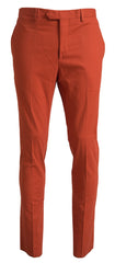 BENCIVENGA Orange Straight Fit Men Formal Trousers Pants -   -  BENCIVENGA.