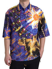 Dolce & Gabbana Luminaire Print Cotton Polo Top Men Shirt -   -  Dolce & Gabbana.