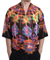 Dolce & Gabbana Multicolor Luminarie Print Men Cotton Shirt -   -  Dolce & Gabbana.