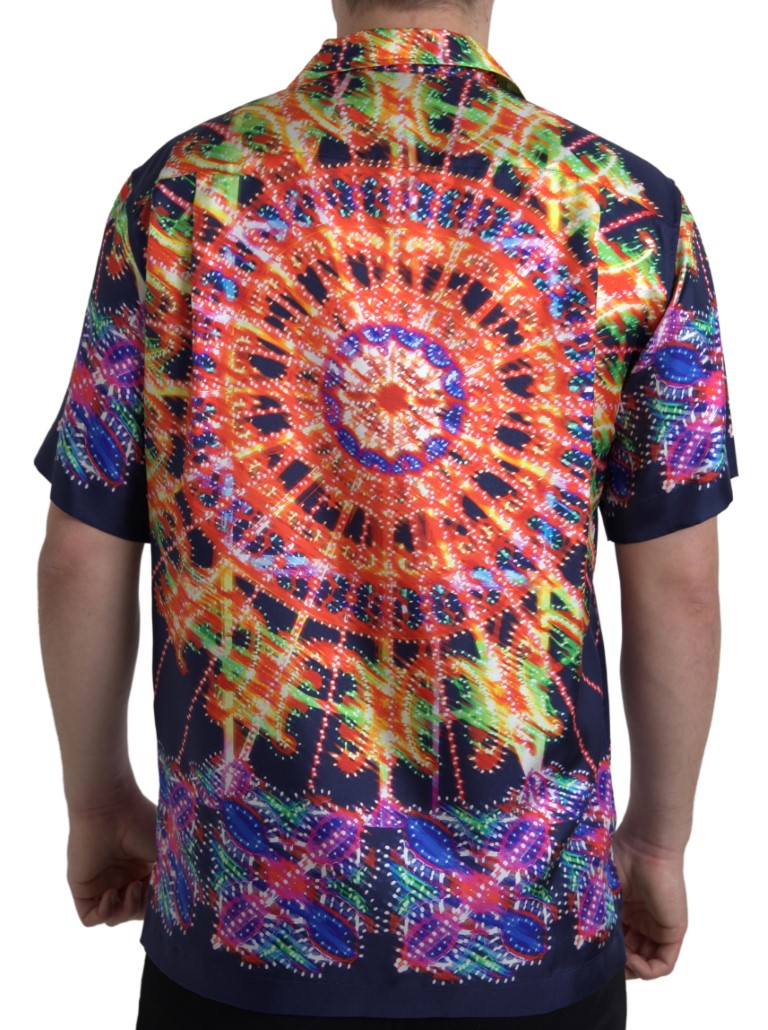 Dolce & Gabbana Multicolor Luminarie Print Men Shirt Silk -   -  Dolce & Gabbana. Dolce & Gabbana Multicolor Luminarie Print Men Shirt Silk -   -  Dolce & Gabbana.