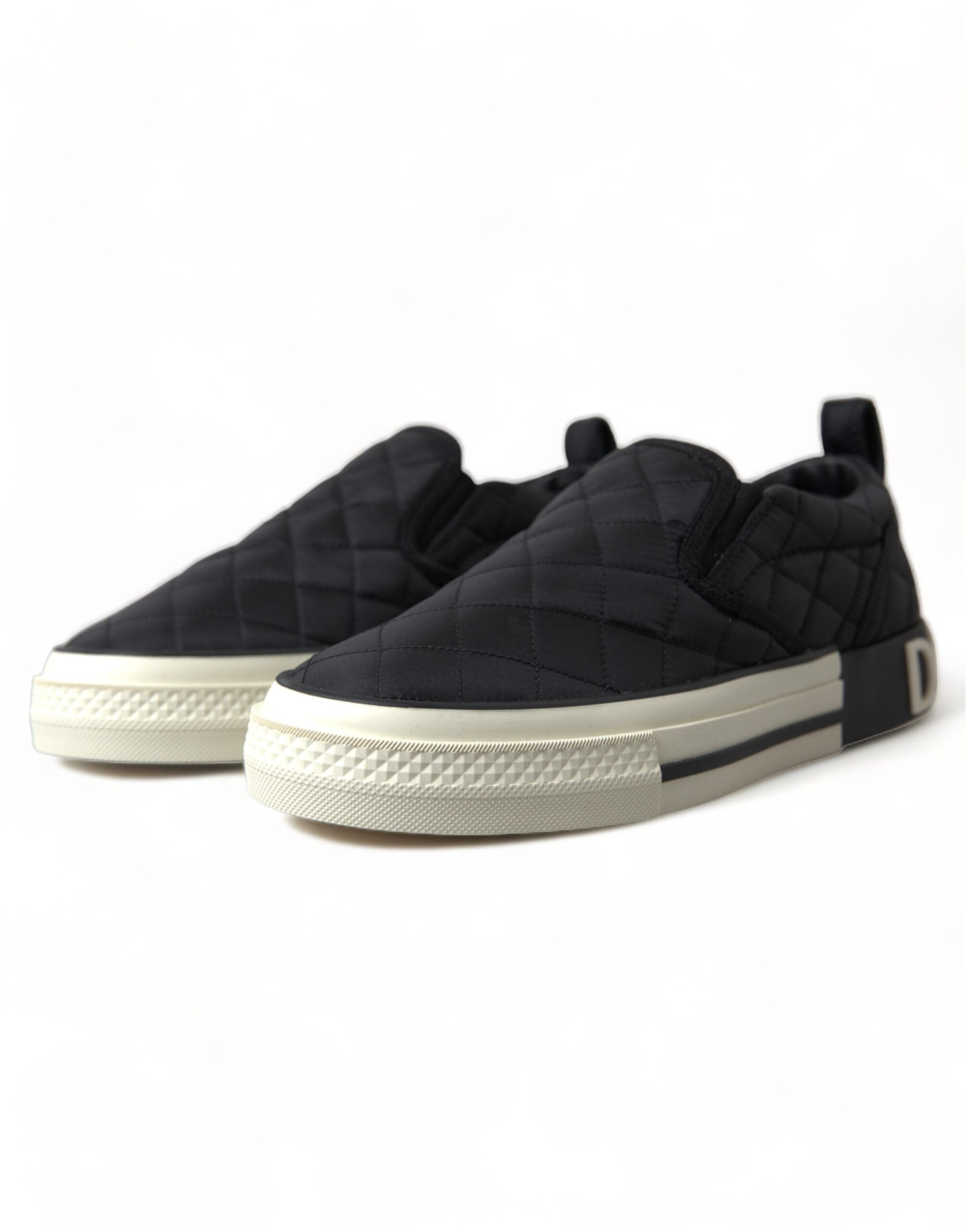 Dolce & Gabbana Black Quilted Slip On Low Top Sneakers Shoes -   -  Dolce & Gabbana. Dolce & Gabbana Black Quilted Slip On Low Top Sneakers Shoes -   -  Dolce & Gabbana.