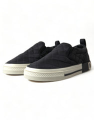Dolce & Gabbana Black Quilted Slip On Low Top Sneakers Shoes -   -  Dolce & Gabbana.