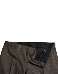 Dolce & Gabbana Brown Wool Dress Skinny Men Trouser Pants -   -  Dolce & Gabbana.