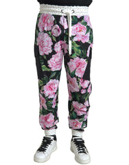 Dolce & Gabbana Multicolor Peony Joggers Cotton Men Pants -   -  Dolce & Gabbana.