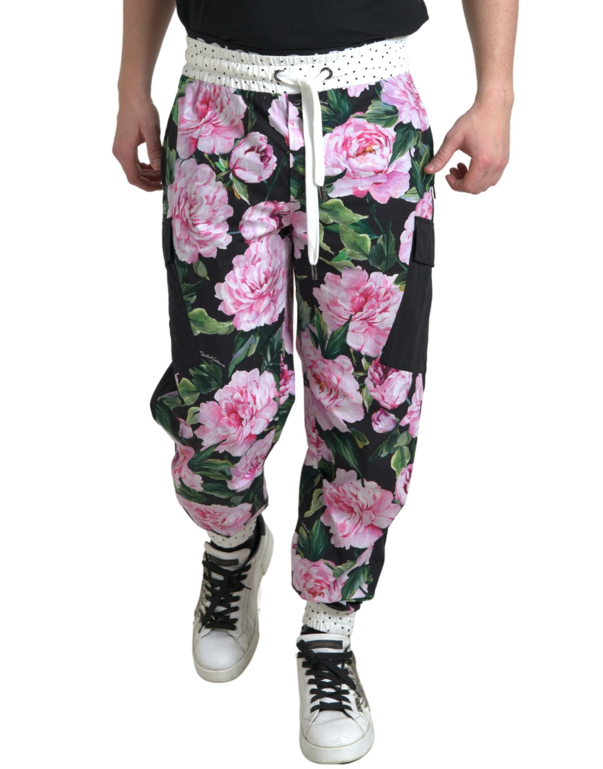 Dolce & Gabbana Multicolor Peony Joggers Cotton Men Pants -   -  Dolce & Gabbana. Dolce & Gabbana Multicolor Peony Joggers Cotton Men Pants -   -  Dolce & Gabbana.