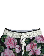 Dolce & Gabbana Multicolor Peony Joggers Cotton Men Pants -   -  Dolce & Gabbana.