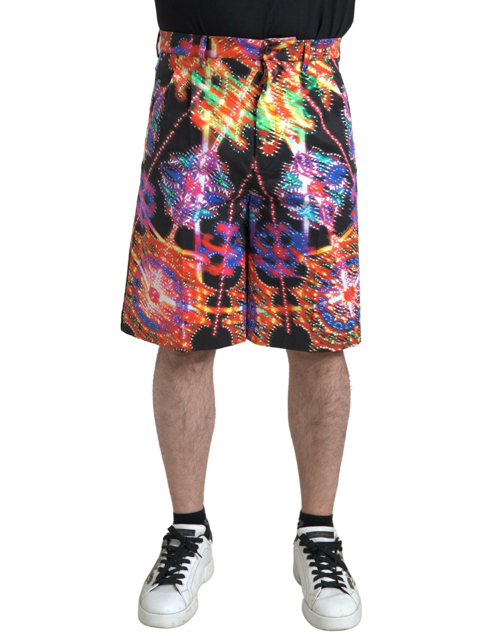 Dolce & Gabbana Multicolor Printed Cotton Men Bermuda Shorts -   -  Dolce & Gabbana.