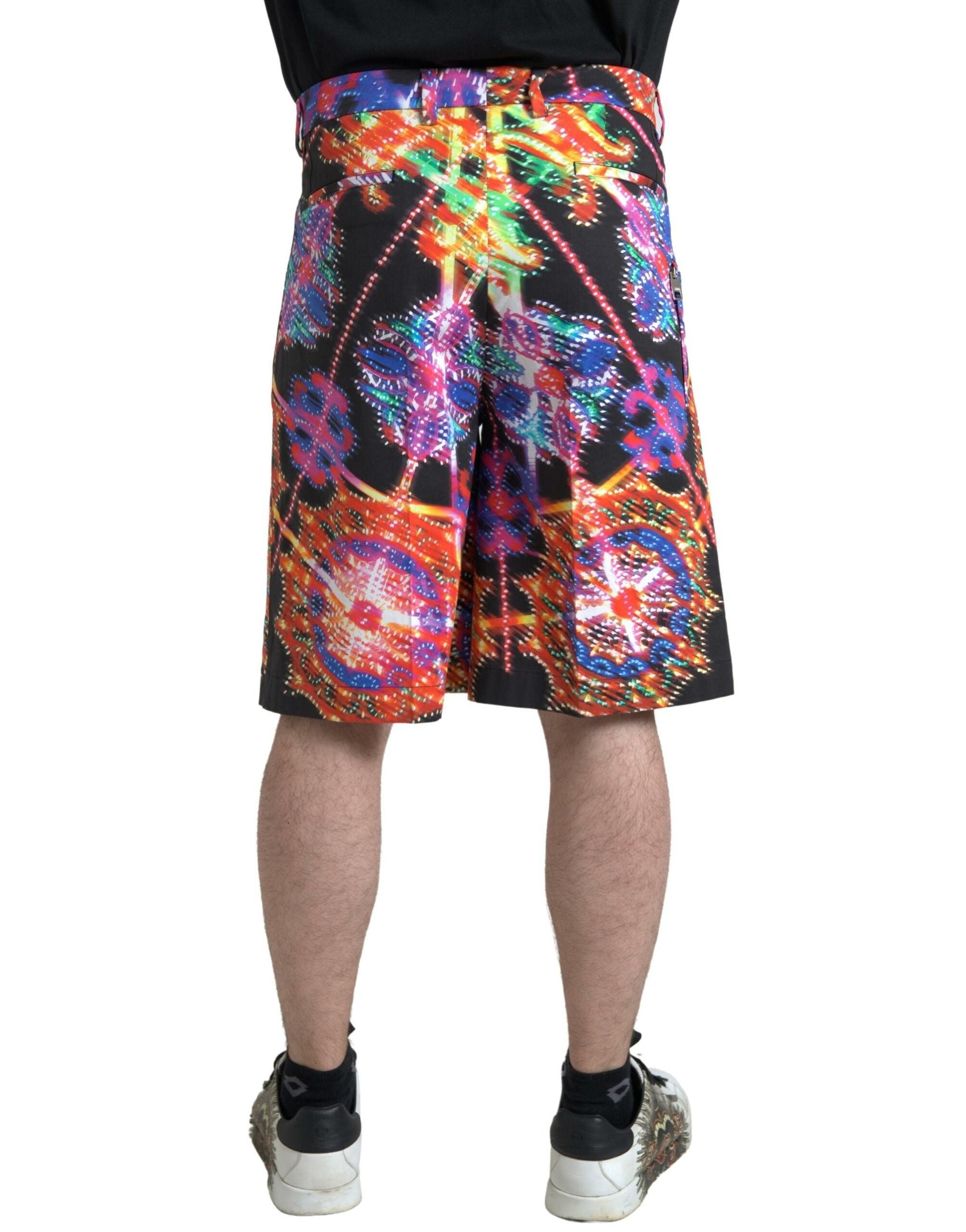 Dolce & Gabbana Multicolor Printed Cotton Men Bermuda Shorts -   -  Dolce & Gabbana. Dolce & Gabbana Multicolor Printed Cotton Men Bermuda Shorts -   -  Dolce & Gabbana.