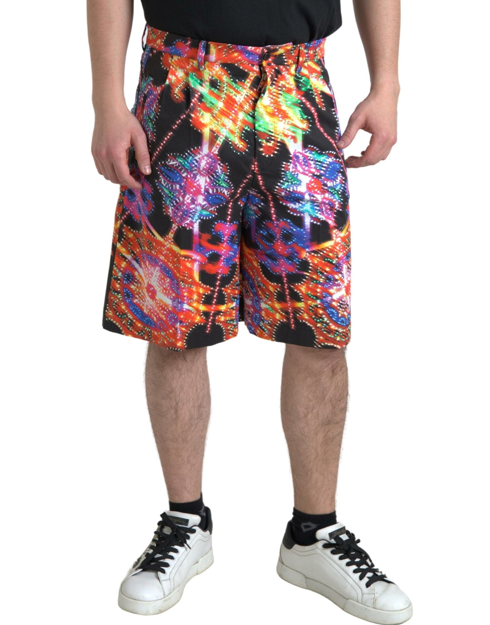 Dolce & Gabbana Multicolor Printed Cotton Men Bermuda Shorts -   -  Dolce & Gabbana. Dolce & Gabbana Multicolor Printed Cotton Men Bermuda Shorts -   -  Dolce & Gabbana.