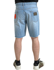 Dolce & Gabbana Light Blue Cotton Men Bermuda Denim Shorts -   -  Dolce & Gabbana.