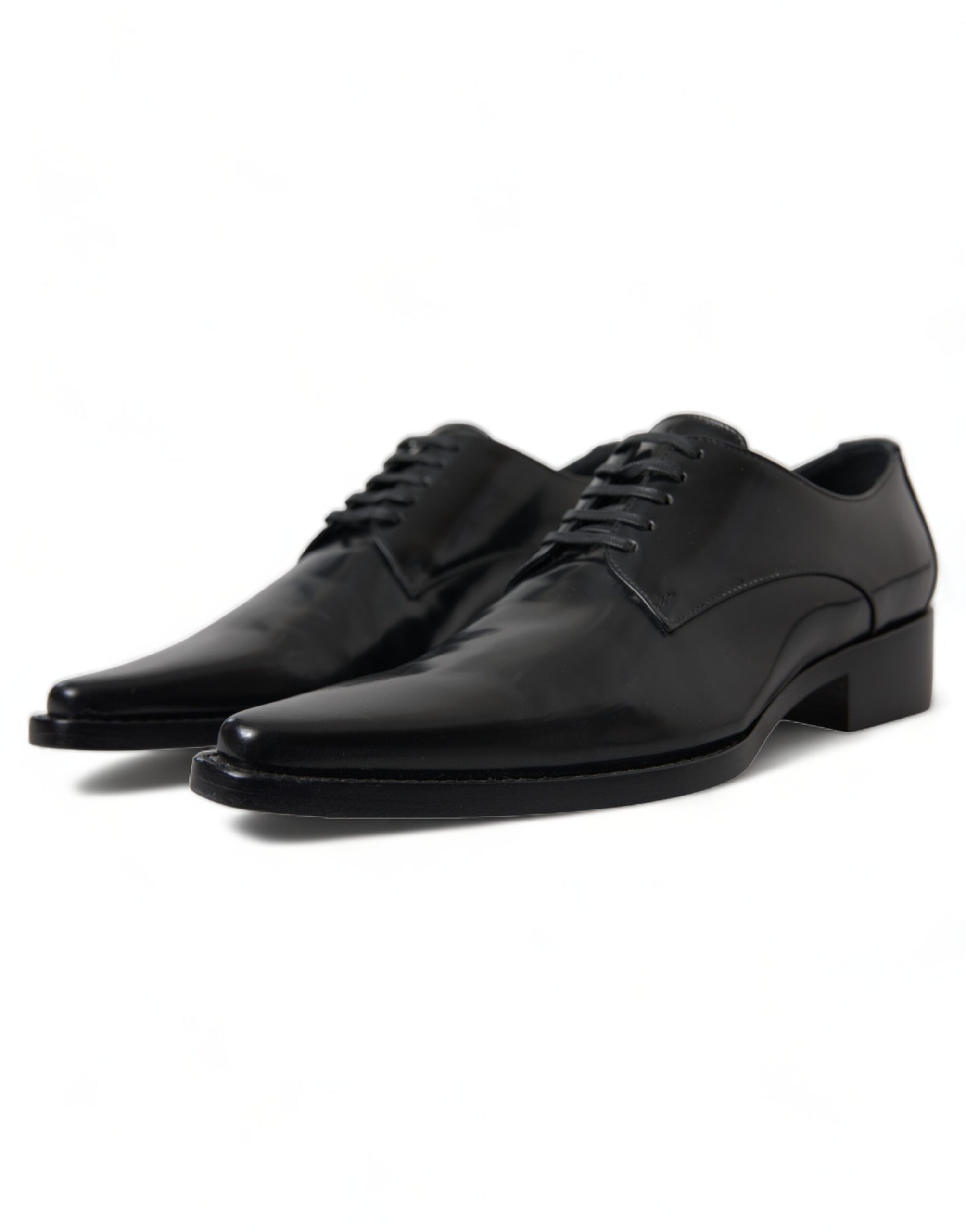 Dolce & Gabbana Black Leather Lace Up Formal Flats Shoes -   -  Dolce & Gabbana. Dolce & Gabbana Black Leather Lace Up Formal Flats Shoes -   -  Dolce & Gabbana.