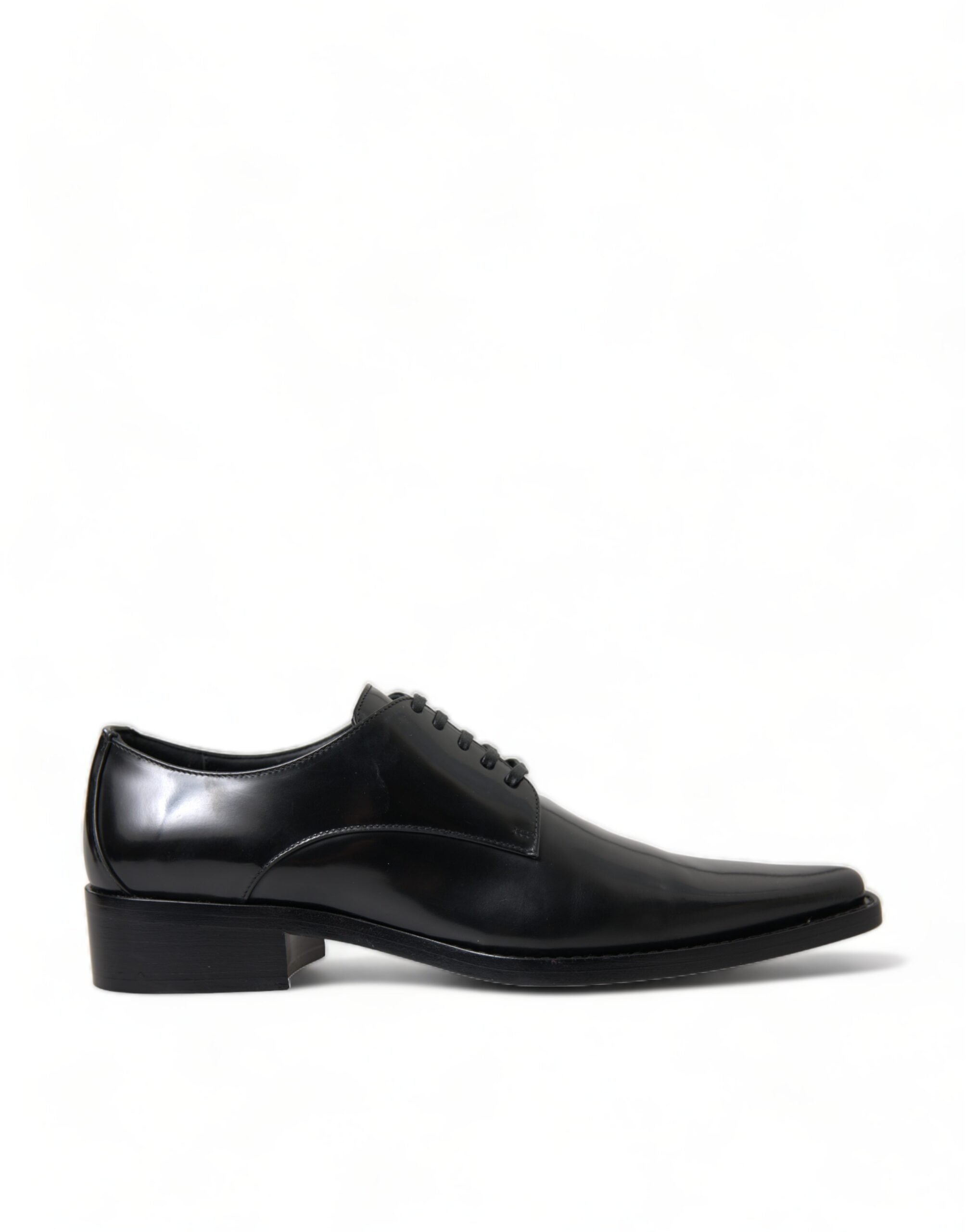 Dolce & Gabbana Black Leather Lace Up Formal Flats Shoes -   -  Dolce & Gabbana.
