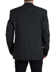 Dolce & Gabbana Black Stripe Single Breasted SICILIA Blazer -   -  Dolce & Gabbana.