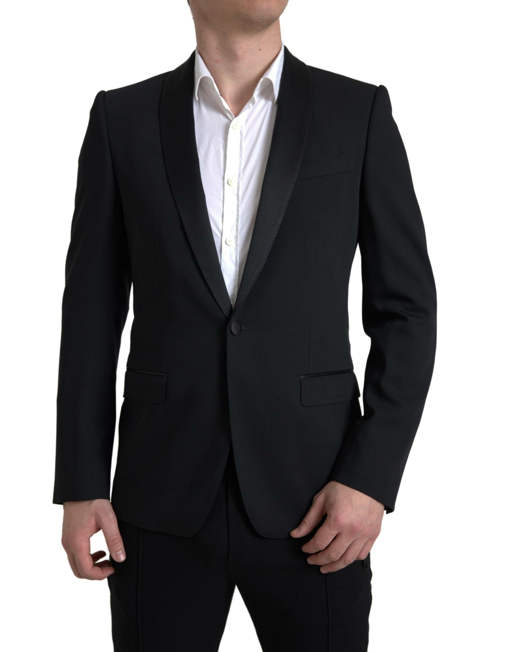 Dolce & Gabbana Black Wool Single Breasted MARTINI Blazer -   -  Dolce & Gabbana.