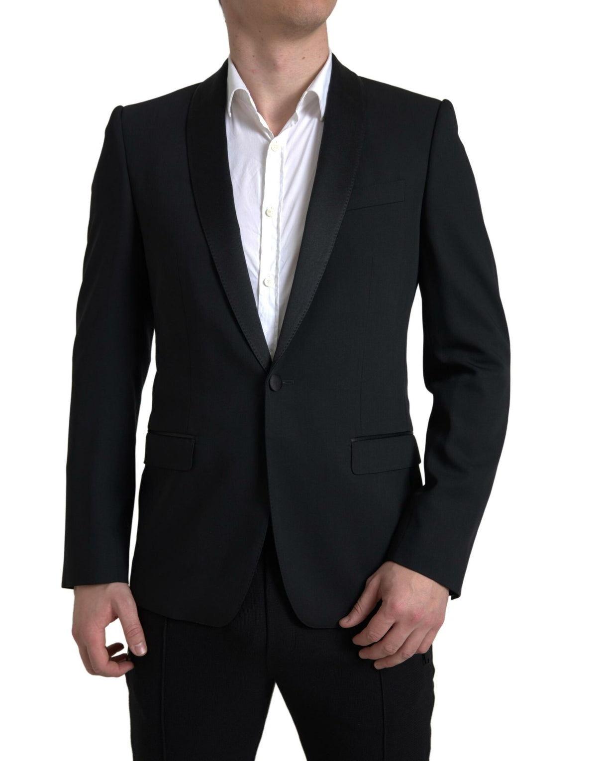 Dolce & Gabbana Black Wool Single Breasted MARTINI Blazer -   -  Dolce & Gabbana.