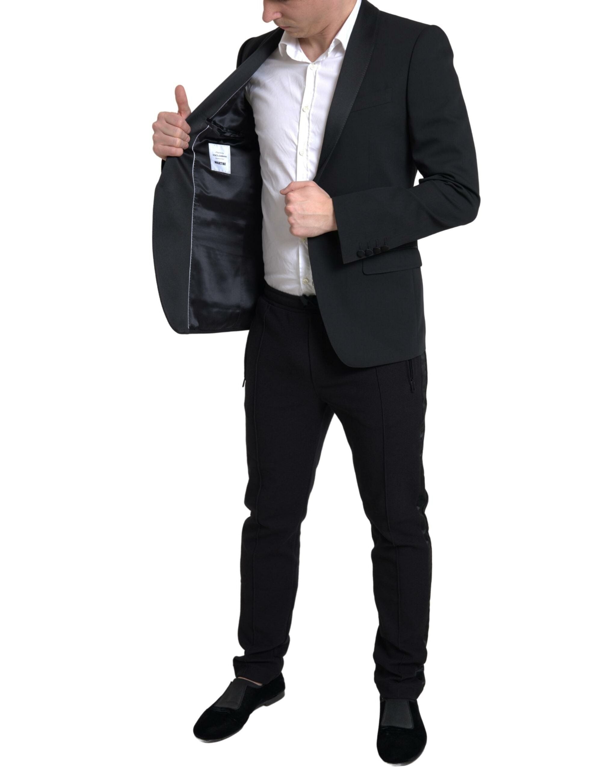 Dolce & Gabbana Black Wool Single Breasted MARTINI Blazer -   -  Dolce & Gabbana. Dolce & Gabbana Black Wool Single Breasted MARTINI Blazer -   -  Dolce & Gabbana.