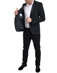 Dolce & Gabbana Black Wool Single Breasted MARTINI Blazer -   -  Dolce & Gabbana.