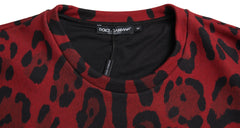 Dolce & Gabbana Red Leopard Cotton Sleeveless Tank T-shirt -   -  Dolce & Gabbana.