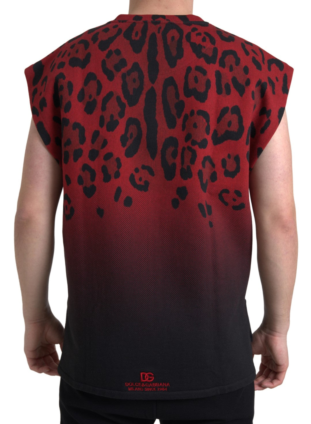 Dolce & Gabbana Red Leopard Cotton Sleeveless Tank T-shirt -   -  Dolce & Gabbana. Dolce & Gabbana Red Leopard Cotton Sleeveless Tank T-shirt -   -  Dolce & Gabbana.