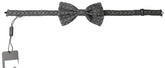 Dolce & Gabbana Black White Pattern Adjustable Neck Papillon Bow Tie -  Neckties, Men -  Dolce & Gabbana.