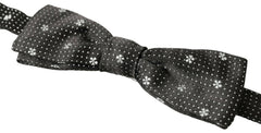Dolce & Gabbana Black Patterned Silk Adjustable Men Neck Papillon Bow Tie -  Neckties, Men -  Dolce & Gabbana.