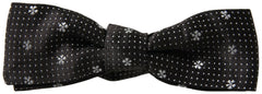 Dolce & Gabbana Black Patterned Silk Adjustable Men Neck Papillon Bow Tie -  Neckties, Men -  Dolce & Gabbana.