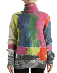 Dolce & Gabbana Multicolor Mohair Turtleneck Pullover Sweater -   -  Dolce & Gabbana.
