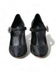 Dolce & Gabbana Black Brocade Mary Janes Heels Pumps Shoes -   -  Dolce & Gabbana.