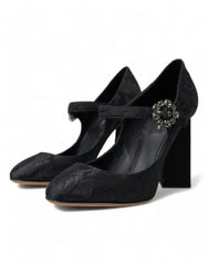 Dolce & Gabbana Black Brocade Mary Janes Heels Pumps Shoes -   -  Dolce & Gabbana.