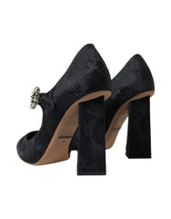 Dolce & Gabbana Black Brocade Mary Janes Heels Pumps Shoes -   -  Dolce & Gabbana.