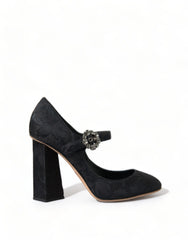 Dolce & Gabbana Black Brocade Mary Janes Heels Pumps Shoes -   -  Dolce & Gabbana.