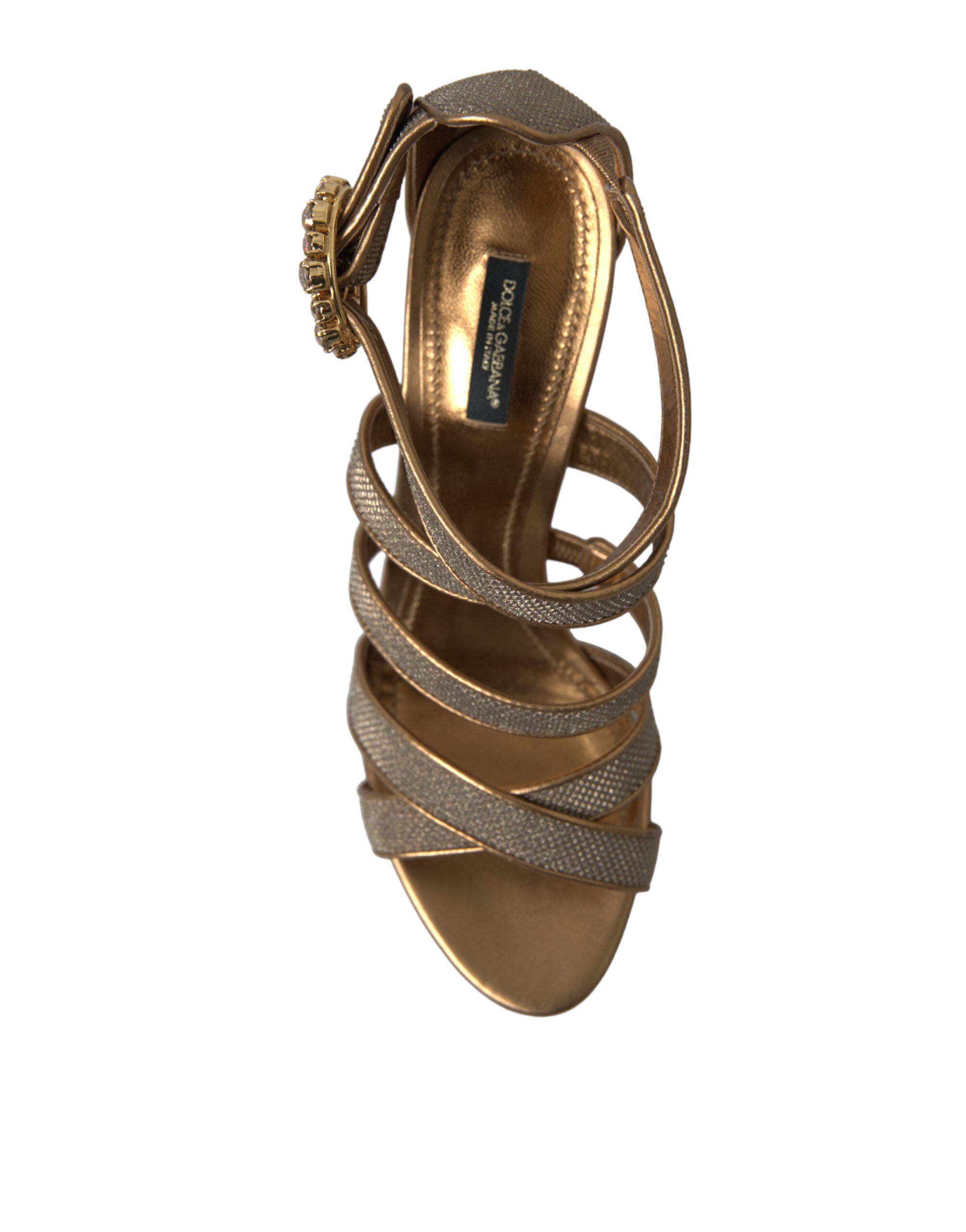 Dolce & Gabbana Bronze Crystal Strap Heels Sandals Shoes -   -  Dolce & Gabbana. Dolce & Gabbana Bronze Crystal Strap Heels Sandals Shoes -   -  Dolce & Gabbana.