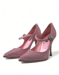 Dolce & Gabbana Pink Strass Crystal Heels Pumps Shoes -   -  Dolce & Gabbana.