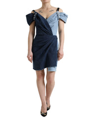 Dolce & Gabbana Blue Patchwork Two Tone Denim Mini Dress -   -  Dolce & Gabbana.