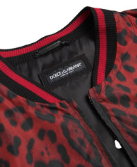 Dolce & Gabbana Red Leopard Bomber Short Coat Jacket -   -  Dolce & Gabbana.