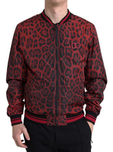 Dolce & Gabbana Red Leopard Bomber Short Coat Jacket -   -  Dolce & Gabbana.