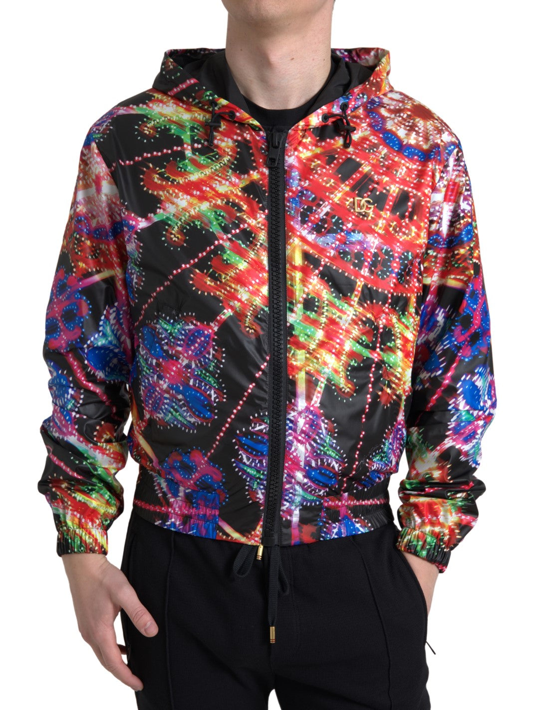 Dolce & Gabbana Multicolor Hooded Sweatshirt Sweater -   -  Dolce & Gabbana.