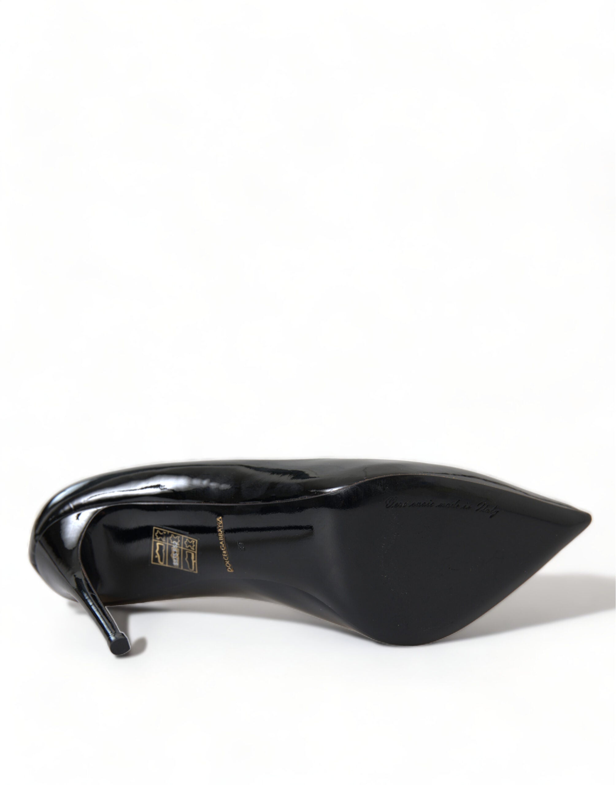 Dolce & Gabbana Black Patent Leather Pumps Heels Shoes -   -  Dolce & Gabbana. Dolce & Gabbana Black Patent Leather Pumps Heels Shoes -   -  Dolce & Gabbana.
