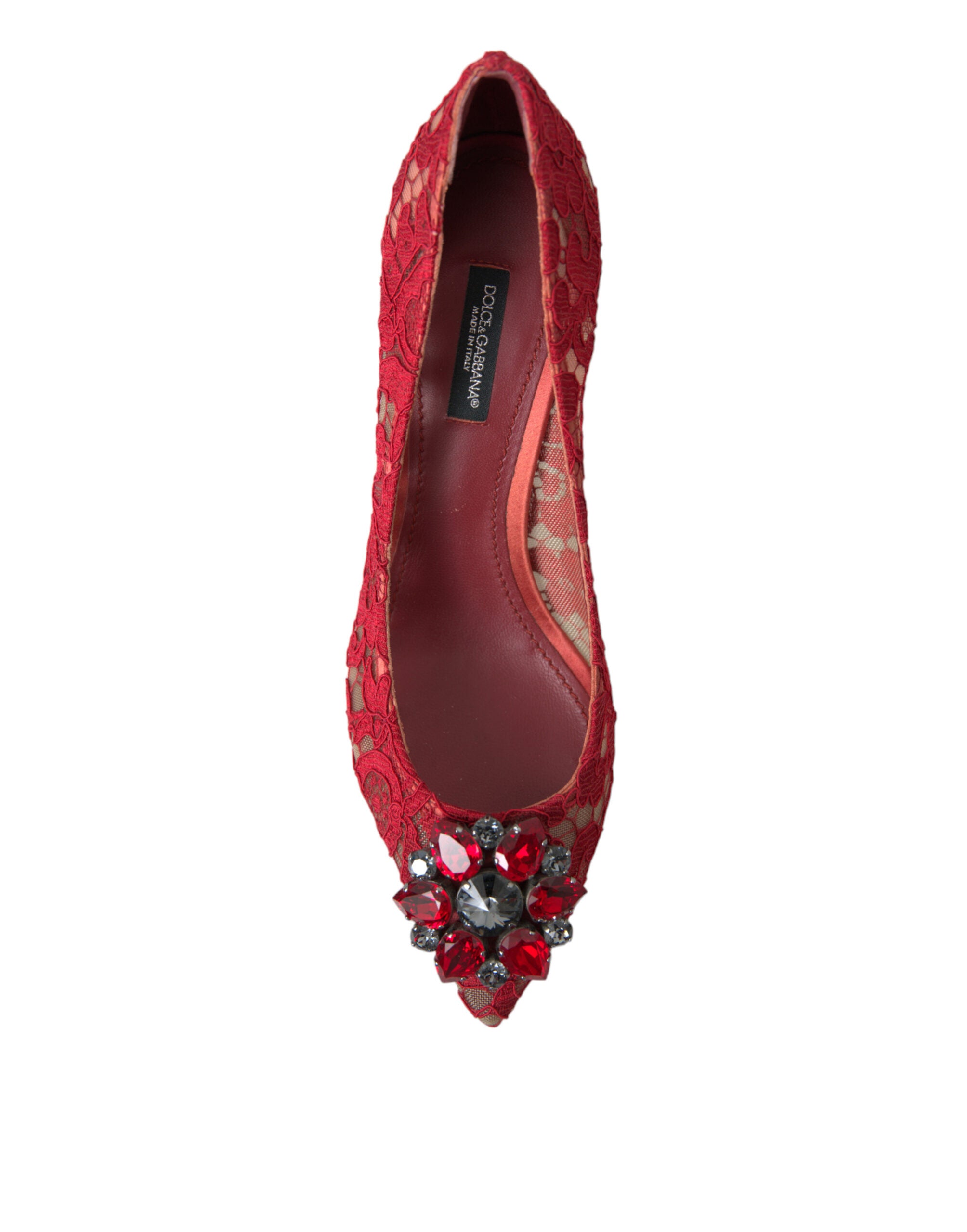 Dolce & Gabbana Red Taormina Lace Crystal Heels Pumps Shoes -   -  Dolce & Gabbana. Dolce & Gabbana Red Taormina Lace Crystal Heels Pumps Shoes -   -  Dolce & Gabbana.