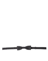 Dolce & Gabbana Dark Gray Silk Adjustable Neck Men Papillon Bow Tie -  Neckties, Men -  Dolce & Gabbana.