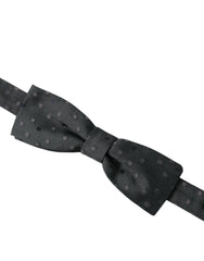 Dolce & Gabbana Gray Polka Dot Silk Adjustable Neck Men Papillon Bow Tie -  Neckties, Men -  Dolce & Gabbana.
