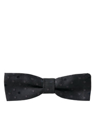 Dolce & Gabbana Gray Polka Dot Silk Adjustable Neck Men Papillon Bow Tie -  Neckties, Men -  Dolce & Gabbana.