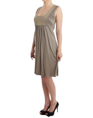 Roccobarocco Khaki studded sheath dress -   -  Roccobarocco.