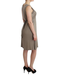 Roccobarocco Khaki studded sheath dress -   -  Roccobarocco.