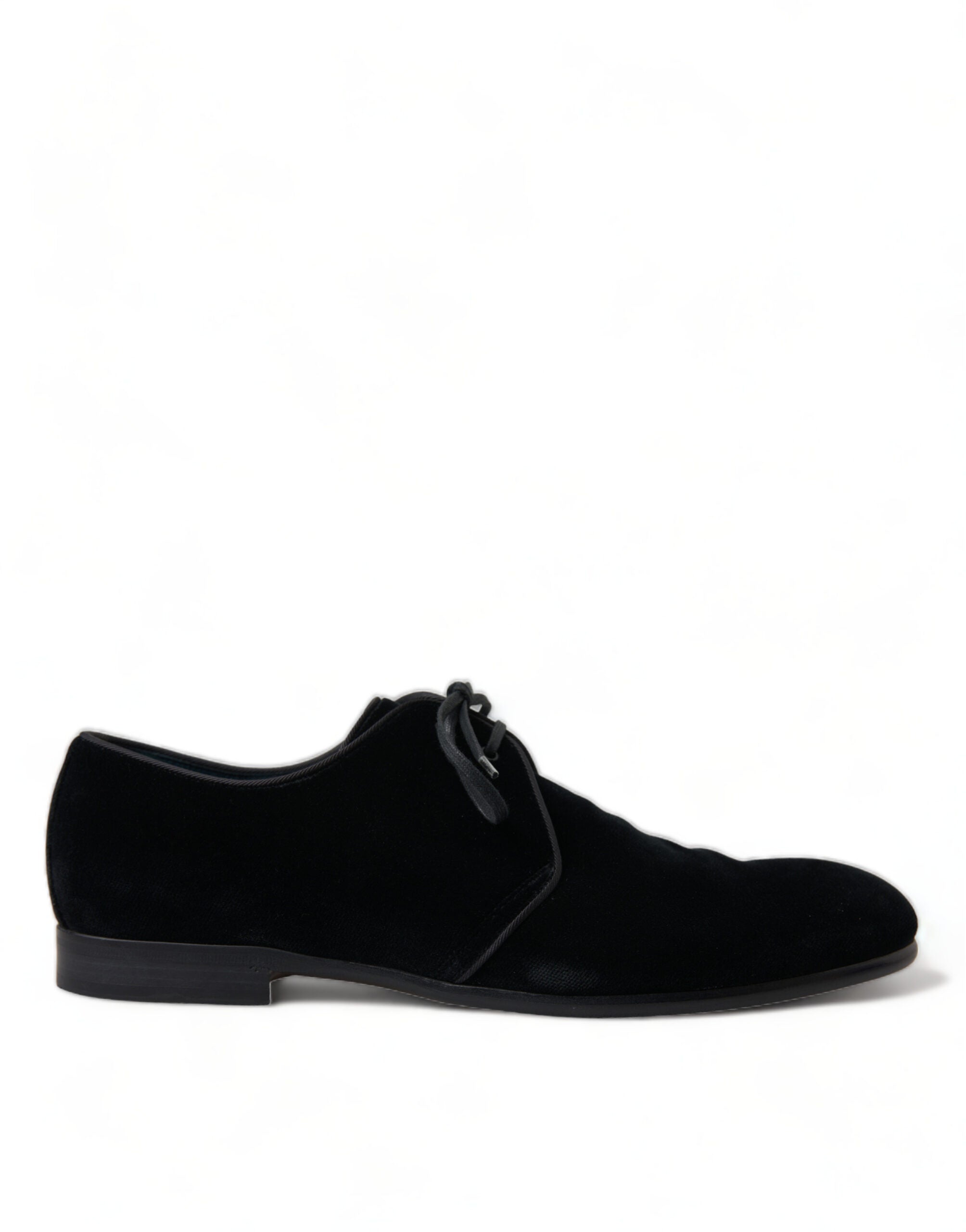 Dolce & Gabbana Black Velvet Lace Up Formal Derby Dress Shoes -   -  Dolce & Gabbana.