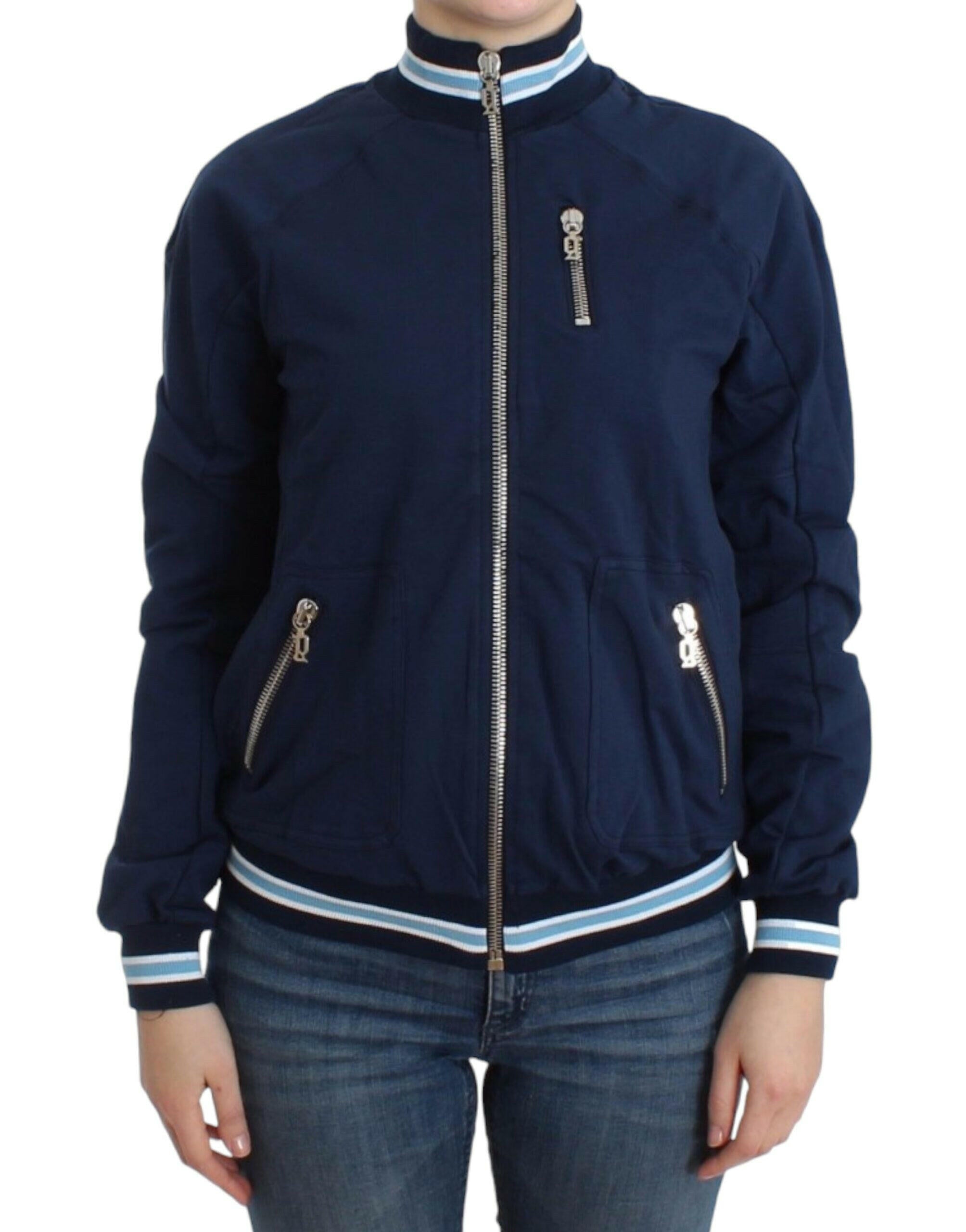 John Galliano Blue zip cotton cardigan -   -  John Galliano.