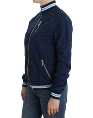 John Galliano Blue zip cotton cardigan -   -  John Galliano.