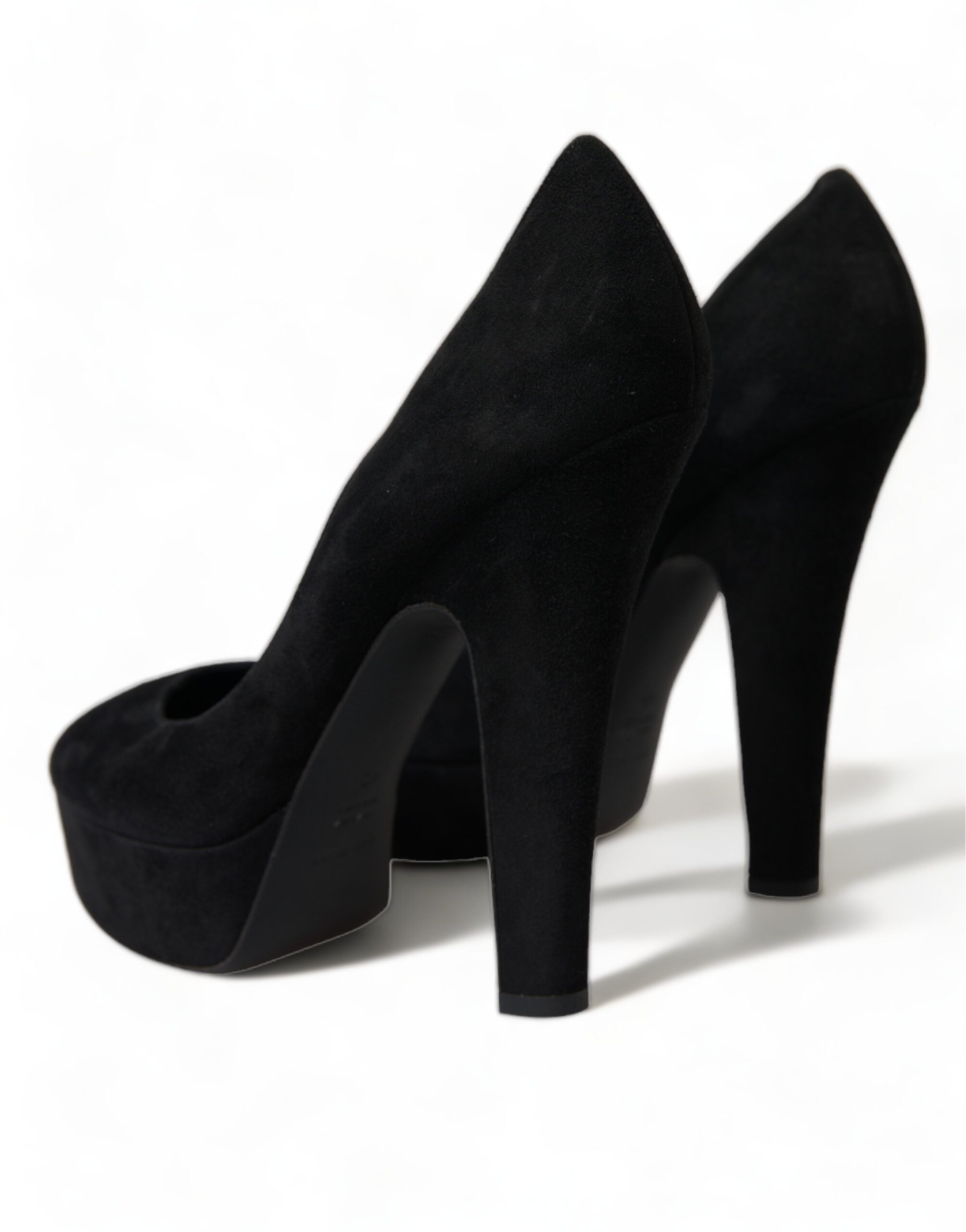 Dolce & Gabbana Black Suede Leather Platform Heel Pumps Shoes -   -  Dolce & Gabbana. Dolce & Gabbana Black Suede Leather Platform Heel Pumps Shoes -   -  Dolce & Gabbana.