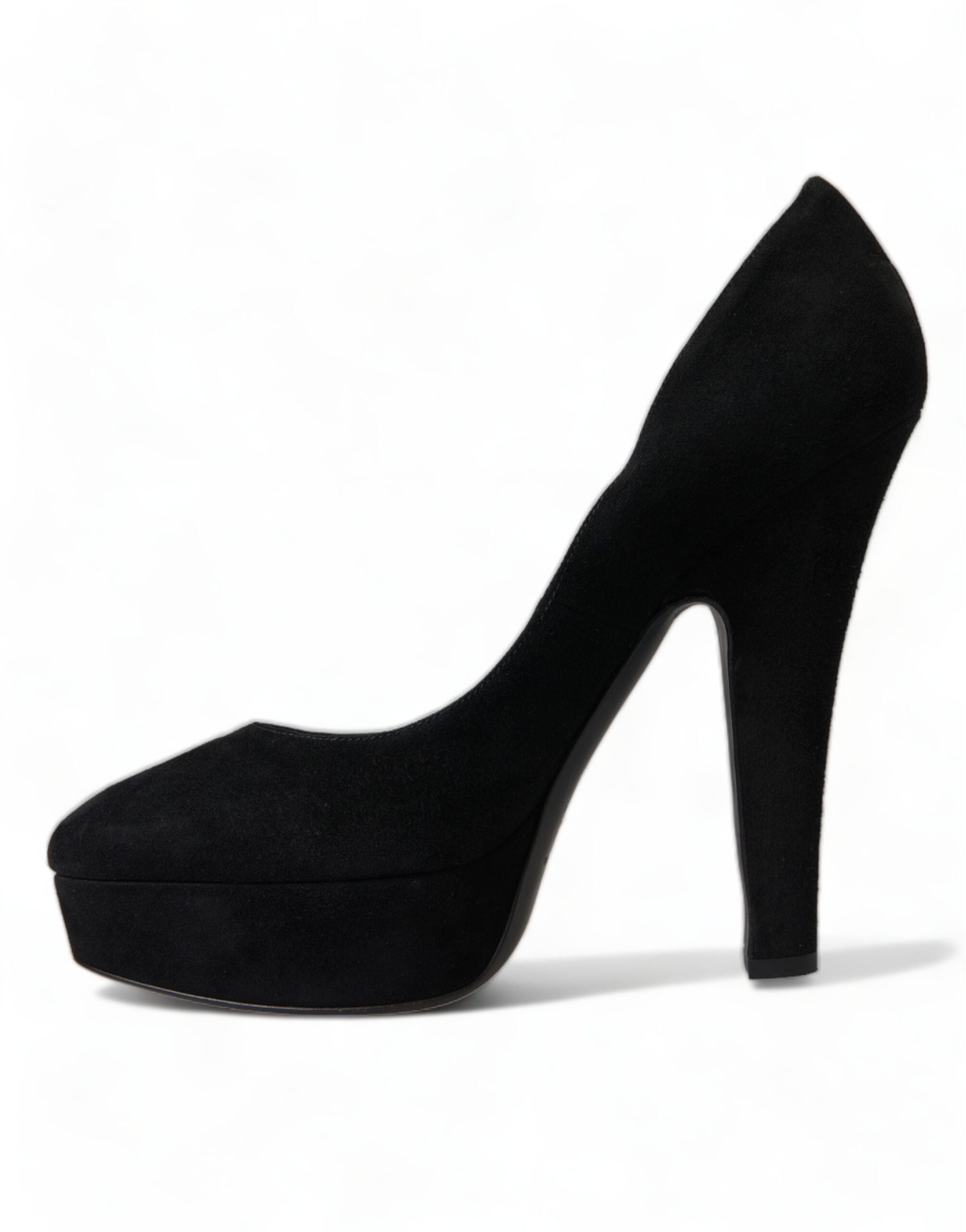 Dolce & Gabbana Black Suede Leather Platform Heel Pumps Shoes -   -  Dolce & Gabbana. Dolce & Gabbana Black Suede Leather Platform Heel Pumps Shoes -   -  Dolce & Gabbana.